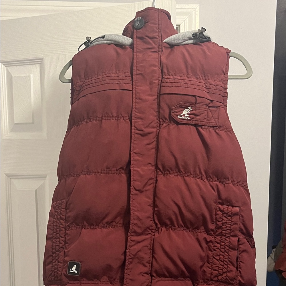 Kangol Men’s Medium Maroon Quilted Vest